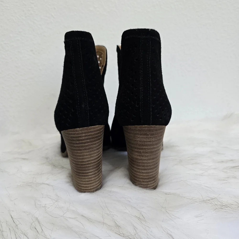 Lucky Brand Larise Bootie Open Toe Women's 7 Black - Picture 5 of 7